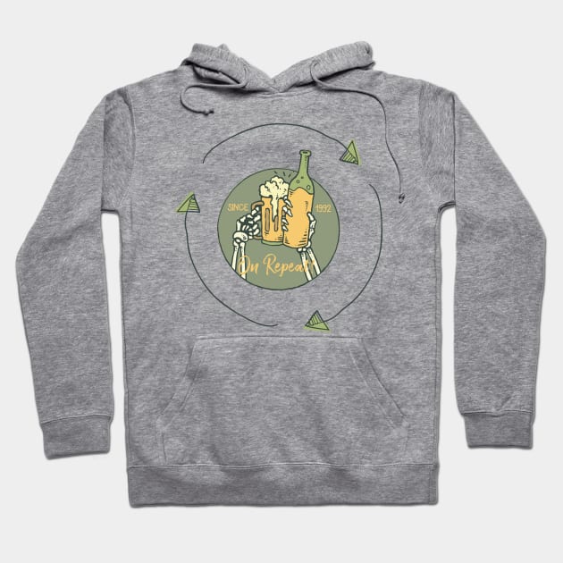 Drinking on Repeat Hoodie by evergreen_brand